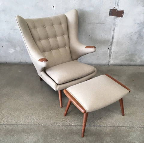 Vintage Mid Century Papa Bear Style Chair Cover
