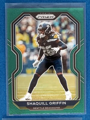 2020 Panini Prizm Prizms Green SHAQUILL GRIFFIN #298 Seattle Seahawks - Image 1 of 2