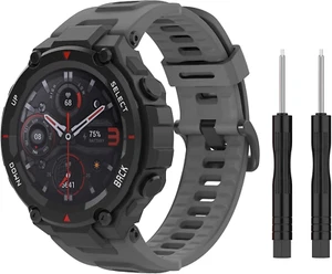 Watch Band Compatible with Amazfit T-Rex/T-Rex Pro Smartwatch, Soft Silicone Rep - Picture 1 of 12