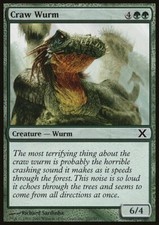Magic the Gathering MTG Craw Wurm (257) Tenth Edition   LP