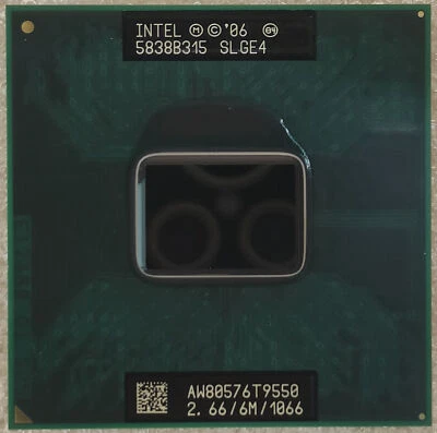 Working Intel Core 2 Duo T9550 2.66GHz 6M 1066MHz Dual-Core SLGEE CPU Processor - Image 1 of 2