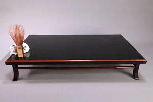 Japanese Lacquer Wooden Low Table 20.24inch Bonsai Vase Stand Buddhist Art - Picture 1 of 15