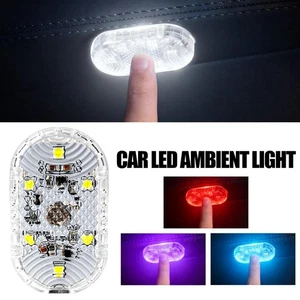 Car USB Rechargeable LED Touch Light Wireless Auto Roof Reading Mini NightLamp ☆ - Bild 1 von 16