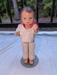 Antike 1930er Effanbee Baby Tinyette Komposition 8" Puppe im Matrosen Outfit - Bild 1 von 14
