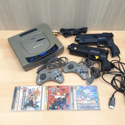 Sega Saturn Console Japan + 2 Virtua Gun controllers, 3 game US TARIFF PAID N109 - Image 1 of 4