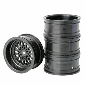 4x R/C Nero Drift Wheel Offset 9mm Esagonale 12mm per HPI Racing 1/10 On-Road Cerchio Auto - Foto 1 di 5