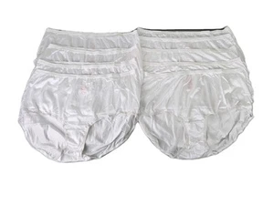 Lotto di 9 mutandine bianche comode a scelta nylon tassello taglie forti 12 granny panty - Foto 1 di 7