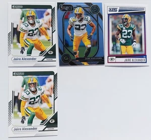 Lote de 4 tarjetas coleccionables de fútbol americano Jaire Alexander Green Bay Packers 3 únicas de PANINI - Imagen 1 de 8
