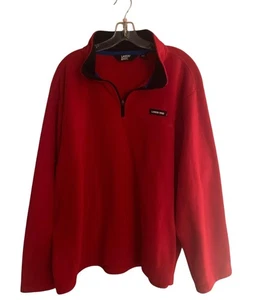 LANDS' END Red Quarter Zip Herren Anyweather Pullover Langarm Fleece Gr. XXL - Bild 1 von 6