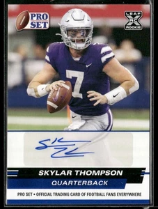 Skylar Thompson Auto AU 2022 Pro Set Draft Kansas State Wildcats - Picture 1 of 2