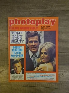 Photoplay Film Monthly Magazine July 1974 Roger Moore Cover - Picture 1 of 5