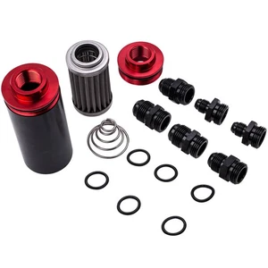 Kit adaptador de combustible en línea de alto flujo de filtro de combustible en línea AN6/AN8/AN10 100 micras - Imagen 1 de 17