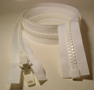 Bimini Top Marine Canvas YKK ZIPPER #10 - WHITE 120" - Foto 1 di 1