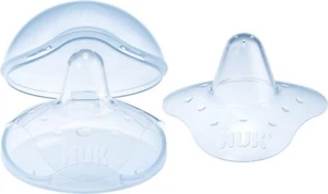 NUK Brusthütchen Silikon zum Schutz empfindlicher Brustwarzen, Gr.L  2 Stück, - Bild 1 von 3