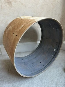 60s Holiday Swivomatic Era Rogers 22” x 14 Inch Bass Drum Shell Project - Picture 1 of 12