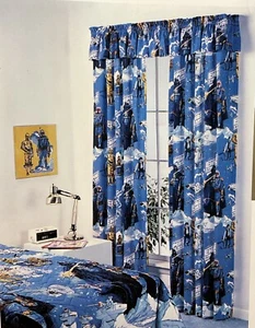 Vintage 3-teiliges 1979 Sears Star Wars Empire Strikes Back Vorhang Set 24”X81” mit Valance - Bild 1 von 12