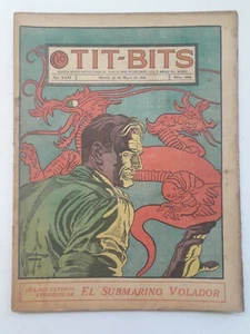 THE FLYING SUBMARINE! - TIT-BITS #1665 (1941) - COMIC IN SPANISH - ARGENTINA - Picture 1 of 7