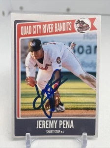 2019 Jeremy Pena Minor League Custom Card Quad City River Bandits Astros Signed - Picture 1 of 2