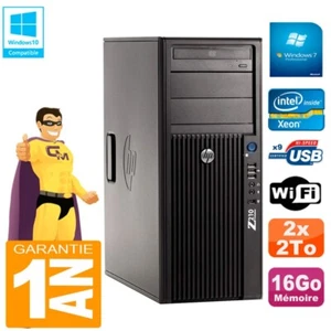 PC HP WorkStation Z210 Tour Xeon E3-1240 RAM 16Go 2 x 2To Graveur DVD Wifi W7 - Imagen 1 de 1