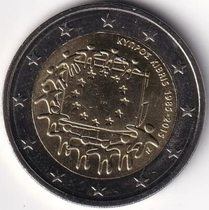 2 Euro Gedenkmünze Zypern - 2015 - "30 Jahre Europaflagge" - Picture 1 of 2