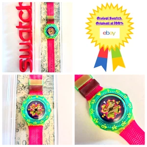 Swatch Scuba Nuovo Bay Breeze SDJ103 1993 Orologio da polso Vintage Anni 90 NOS - Foto 1 di 10