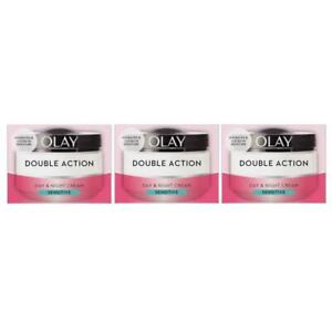 3 x Olay Double Action Day & Night Cream Sensitive 50ml
