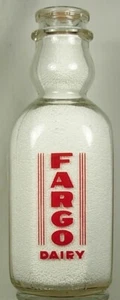 FARGO DAIRY CREAM TOP MILK BOTTLE - Picture 1 of 4