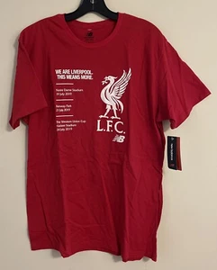Liverpool FC 2019 Western Union Cup Tour New Balance T-shirt Red Size XL - Picture 1 of 4