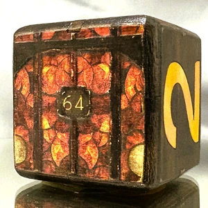 Arco Ambra - Tesoro Geometrico Mistico - Backgammon Cubo Doppio 36mm - Foto 1 di 9