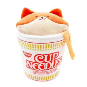 Nissan Cup of Noodles and Fox Foxiroll Stuffed Animal Plush Toy 6 Inches - Picture 1 of 5