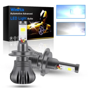 2Pcs H7 High Power White/Ice Blue LED Strobe Flashing/Fog Driving Lights Bulbs - Picture 1 of 7