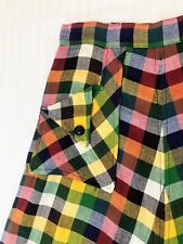 1940s Vintage Skirt Sport Checkered w Hip pocket Detail woven cotton A line 40s