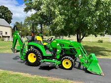 2018 John Deere 2032R Tractor Loader Backhoe Mower 4x4
