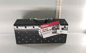 Hyper Tough 16 Zoll Stahl Werkzeugkoffer Diamantplatte schwarz Metall - Bild 1 von 5