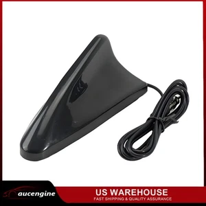Black AM / FM Universal Cord Shark Radio Stereo Antenna Fits For Car Truck RV - Picture 1 of 12