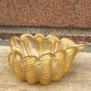Barovier & Toso Gold Cordonato D’Oro Mini Schale Murano Mid Century Modern - Bild 1 von 9