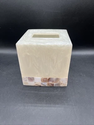 Capiz Madreperla Pañuelo Cubierta Cama Baño y Más Allá Tocador Accesorio Blanco 5.5" Foto 1 de 4