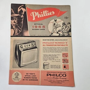 1965 Philadelphia Phillies VS Pittsburgh Pirates Baseball Program Scored - Picture 1 of 3