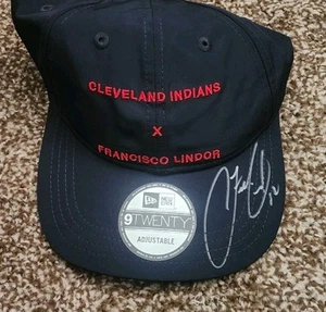 Cappello Fransico Lindor Firmato Auto Nuova Era Cleveland Indians - Foto 1 di 9