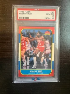 1986-87 Fleer Basketball PSA 10 Gem Mint - Robert Reid #90 - Bild 1 von 2