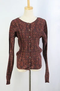 PLEATS PLEASE Brown Cardigan Jacket Long Sleeve Top ISSEY MIYAKE 148 1072 - Picture 1 of 6