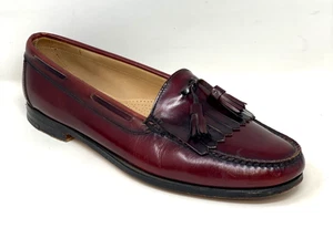 G.H. Mocassini Bass & Co. Weejuns Kilty in pelle nappa bordeaux taglia USA 13 D USA - Foto 1 di 14