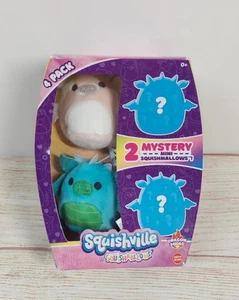 Squishmallows Squishville DRAGON SQUAD 2" Mini Plush 4-Pack Set Dalton Dakota  - Picture 1 of 13