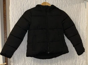 SWISS TECH: Unisex Kids’ Black Fleece Lined Puffer Coat Size: Medium (7-8) - Picture 1 of 9