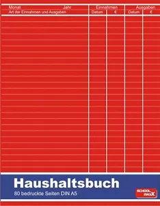 Haushaltsbuch A5 80 Seiten Haushalt Einnahmen und Ausgaben Etat Budget Haushalt - Bild 1 von 2