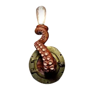 Red Retro Octopus Electric Light Tentacle Monsters with Bulbs Hanging on Wall - Picture 1 of 10
