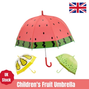 Childrens Fruit Umbrella Kiwi Lemon Watermelon Kids Dome Waterproof Brolly - Picture 1 of 7
