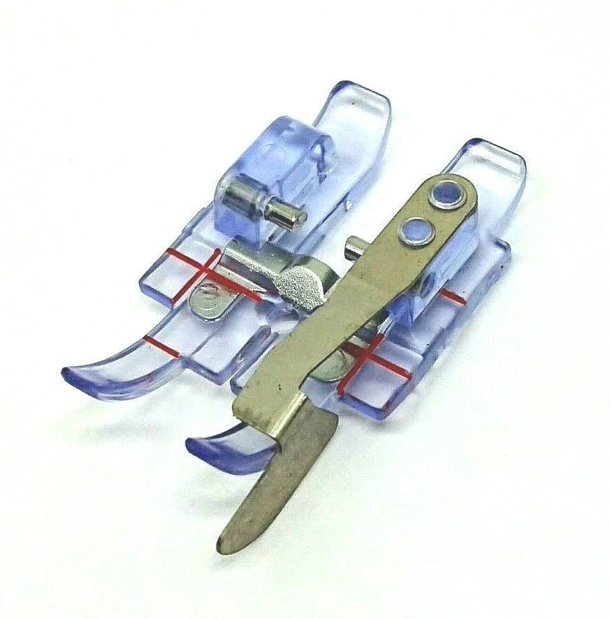 Clear 1/4" Foot with Spring Edge Guide  #820881096 for Pfaff Sewing Machines - Image 1 of 3