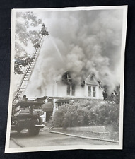 Vintage Fire Photos 1963 Pikesville Maryland House Fire Hook Ladder Firefighters