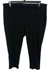 Faded glory black denim spandex stretch multi pockets pull on skinny jeans 2X